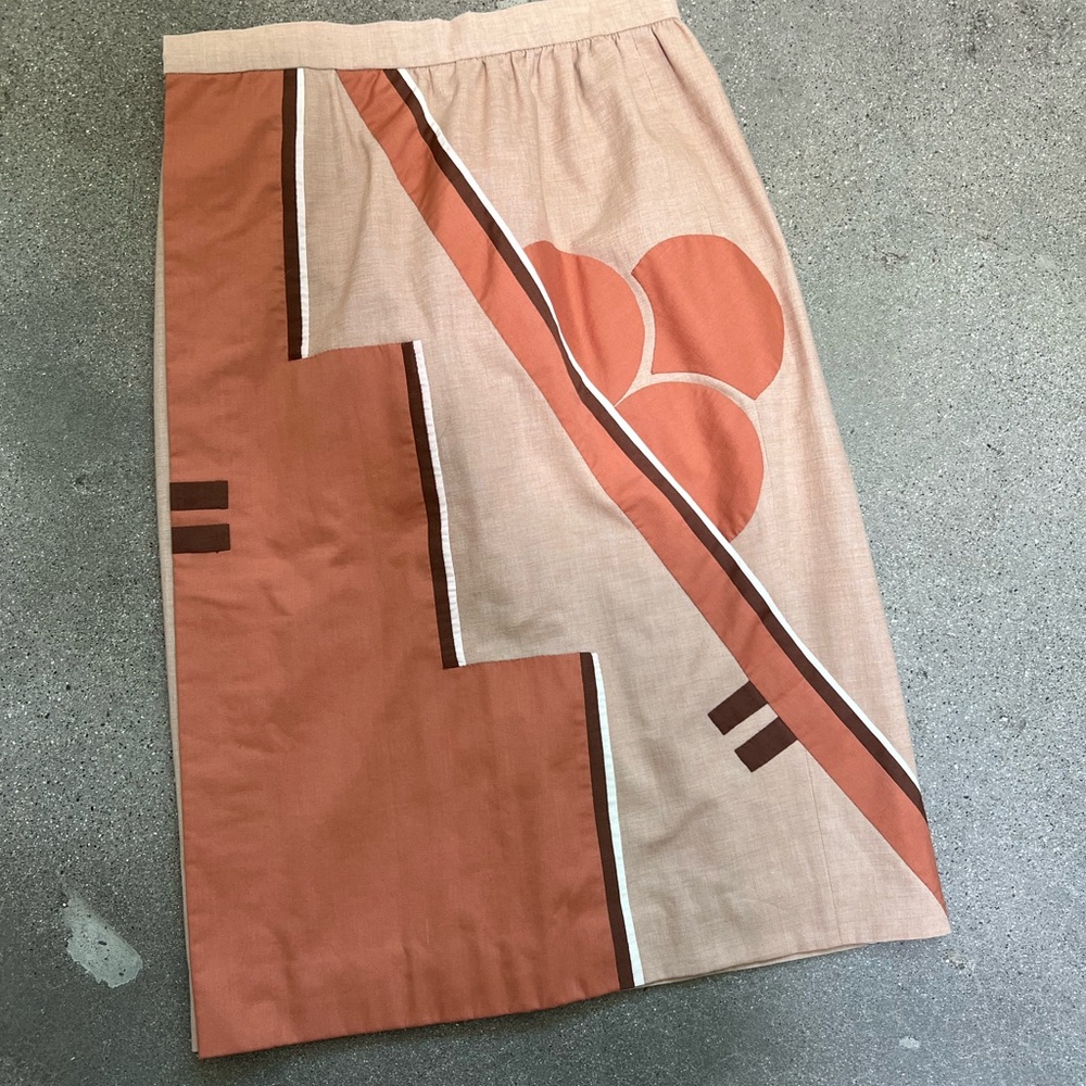 Vintage Arizona artist skirt 
Abstract patchwork midi skirt boho vibe skirt
